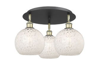 Ballston Three Light Semi-Flush Mount in Black Antique Brass (405|5163CBABG12168WM)