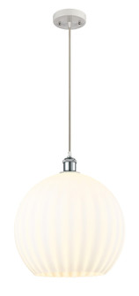 Ballston LED Pendant in White Polished Chrome (405|5161PWPCG121714WV)