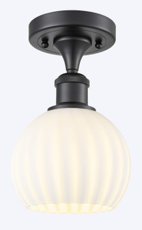 Ballston One Light Semi-Flush Mount in Matte Black (405|5161CBKG12176WV)