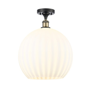 Ballston One Light Semi-Flush Mount in Black Antique Brass (405|5161CBABG121714WV)