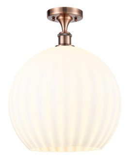 Ballston One Light Semi-Flush Mount in Antique Copper (405|5161CACG121714WV)