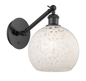 Ballston One Light Wall Sconce in Matte Black (405|3171WBKG12168WM)