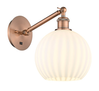 Ballston One Light Wall Sconce in Antique Copper (405|3171WACG12178WV)