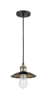 Franklin Restoration One Light Mini Pendant in Black Antique Brass (405|201CBABM17BK)