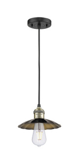 Franklin Restoration LED Mini Pendant in Black Antique Brass (405|201CBABM17BK)