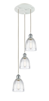 Ballston LED Pendant in White Polished Chrome (405|113B3PWPCG442)