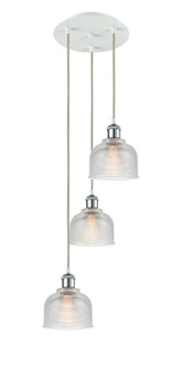 Ballston LED Pendant in White Polished Chrome (405|113B3PWPCG412)