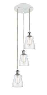 Ballston LED Pendant in White Polished Chrome (405|113B3PWPCG392)