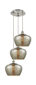 Ballston Three Light Pendant in Brushed Satin Nickel (405|113B3PSNG96L)