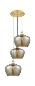 Ballston Three Light Pendant in Satin Gold (405|113B3PSGG96L)