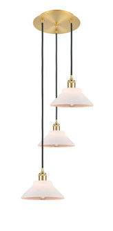 Ballston Three Light Pendant in Satin Gold (405|113B3PSGG131)