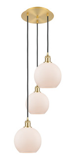 Ballston Three Light Pendant in Satin Gold (405|113B3PSGG1218)