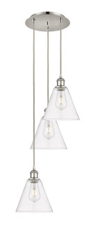 Ballston Three Light Pendant in Polished Nickel (405|113B3PPNGBC82)