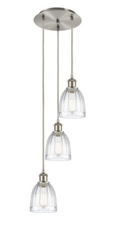 Ballston Three Light Pendant in Polished Nickel (405|113B3PPNG441)