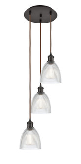 Ballston Three Light Pendant in Oil Rubbed Bronze (405|113B3POBG382)