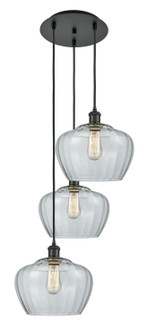 Ballston Three Light Pendant in Matte Black (405|113B3PBKG92L)