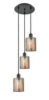 Ballston Three Light Pendant in Matte Black (405|113B3PBKG116)
