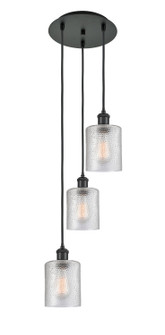 Ballston Three Light Pendant in Matte Black (405|113B3PBKG112)