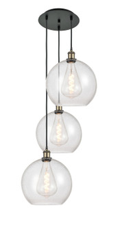 Ballston Three Light Pendant in Black Antique Brass (405|113B3PBABG12412)