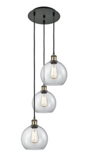 Ballston Three Light Pendant in Black Antique Brass (405|113B3PBABG1228)