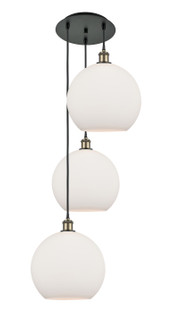 Ballston LED Pendant in Black Antique Brass (405|113B3PBABG12112)