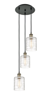 Ballston Three Light Pendant in Black Antique Brass (405|113B3PBABG1113)