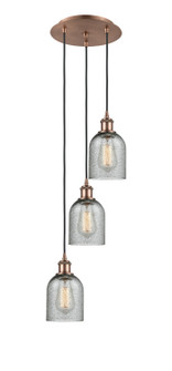 Ballston Three Light Pendant in Antique Copper (405|113B3PACG257)