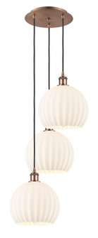 Ballston Three Light Pendant in Antique Copper (405|113B3PACG121710WV)
