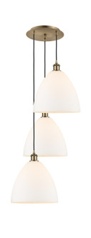 Ballston Three Light Pendant in Antique Brass (405|113B3PABGBD121)