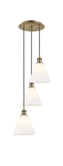 Ballston Three Light Pendant in Antique Brass (405|113B3PABGBC81)