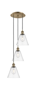 Ballston Three Light Pendant in Antique Brass (405|113B3PABGBC82)