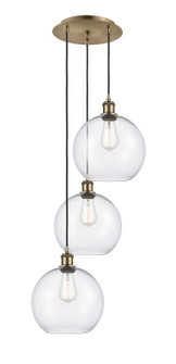 Ballston Three Light Pendant in Antique Brass (405|113B3PABG12210)