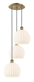 Ballston Three Light Pendant in Antique Brass (405|113B3PABG121710WV)