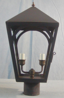 Arlington Two Light Post Mount in Dark Copper (265|AR30602DCC)