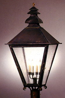 Duke Four Light Post Mount in Dark Copper (265|84022DCS)