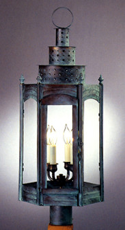 Ballentine Four Light Post Mount in Verdi Green (265|37322VGC)