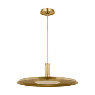 Saucer LED Pendant in Natural Brass (182|AKPD17127NB)
