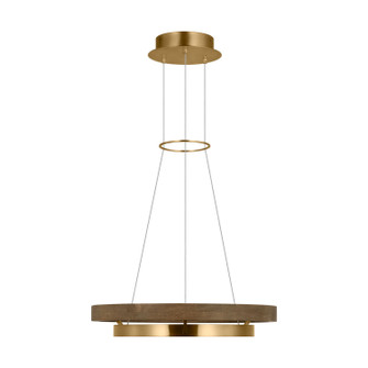 Grace LED Chandelier in Natural Brass/ Weathered Oak (182|700GRC24NBWLED930)