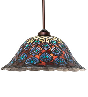 Tiffany Peacock Feather One Light Pendant in Mahogany Bronze (57|269829)