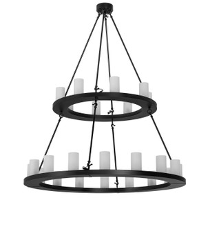 Loxley 24 Light Chandelier in Black Satin Wrought Iron (57|268193)