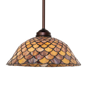 Tiffany Fishscale One Light Pendant in Mahogany Bronze (57|102299)