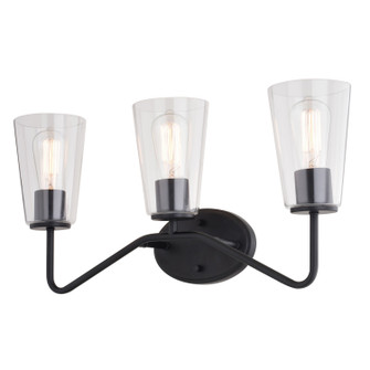 Beverly Three Light Vanity in Matte Black (63|W0440)