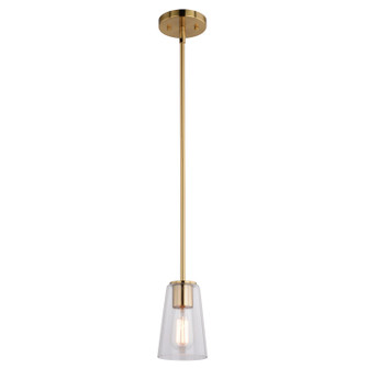 Beverly One Light Mini Pendant in Muted Brass (63|P0397)