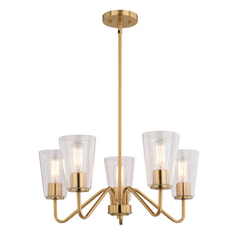 Beverly Five Light Chandelier in Muted Brass (63|H0286)
