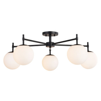 Armitage Five Light Semi-Flush Mount in Matte Black (63|C0297)