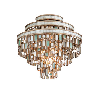 Dolcetti Three Light Semi Flush Mount in Champagne Leaf (68|14233CPL)