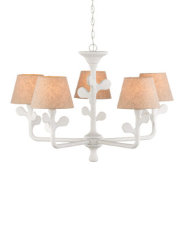 Charny Five Light Chandelier in Gesso White (142|90001169)