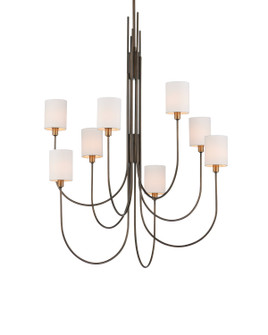 Archetype Eight Light Chandelier in Statuary Bronze/Antique Brass (142|90001168)