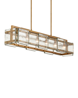 Countervail Six Light Chandelier in Clear/Antique Brass (142|90001165)