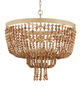 Sabia Six Light Chandelier in Natural/Coco Cream (142|90001163)